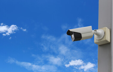 CCTV tool on blue sky background.