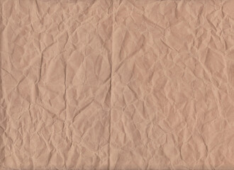 Wall Mural - Crumpled brown paper of texture background.