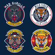 © ghinan - animal esport badge set collection