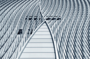 Poster - Exterior of modern architecture. Building abstract background  pattern