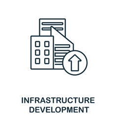 Infrastructure Development icon. Line element from corporate development collection. Linear Infrastructure Development icon sign for web design, infographics and more.