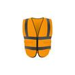 Safety vest with visible reflecting construction, yellow jacket for emergency