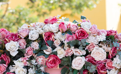 flower background, backdrop wedding decoration, rose pattern, colorful background, bunch of flower