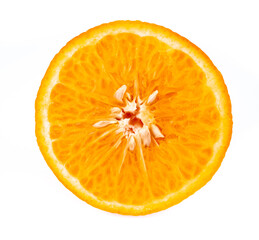 Canvas Print - slice of orange isolated on white background