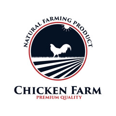 Canvas Print - chicken farm premium quality logo design