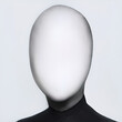 Man without a face, an impersonal man, mannequin. Anonymous portrait of a man, abstract identity. Illustration