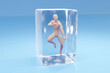 © Westend61 - Three dimensional render of male character frozen inside cryogenic cube