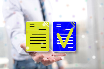 Wall Mural - Concept of document validation