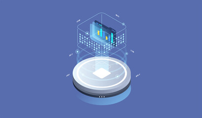 Wall Mural - open source vector illustration. programming language concept. developer protocol platform interface
