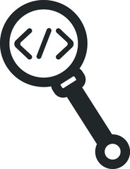 Programming code searching icon vector isolated