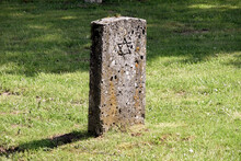 Old Jewish Tombstone With Star Of David