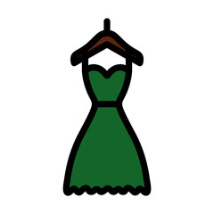 Sticker - Elegant Dress On Shoulders Icon