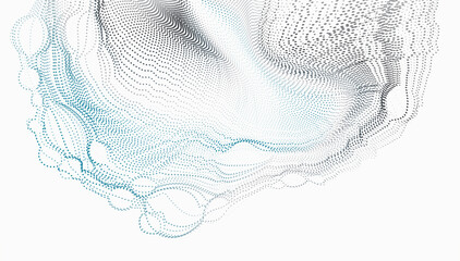 Wall Mural - Abstract wavy background for brochure, cover and flyer. Colorful dynamic particle wave graphic vector illustration for multipurpose usage like technology, science.
