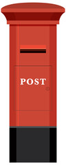 Wall Mural - Isolated postbox in cartoon style