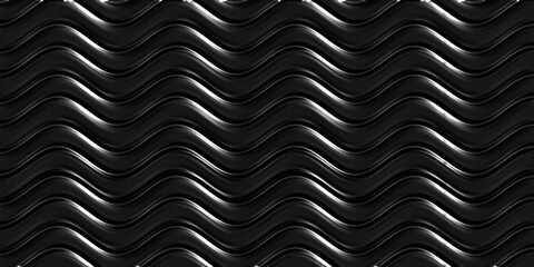 Wall Mural - Abstract black gray color wave line pattern texture background with space for concept modern design Technology business...