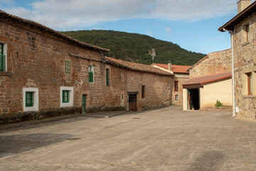 Wall Mural - Rural and medieval village of Boscones del Ebro in Palencia.