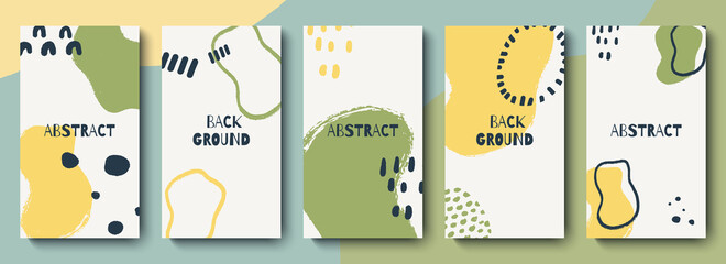 trendy set of templates for social media. abstract background for social media stories. editable vec