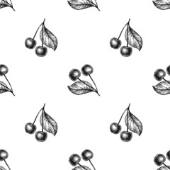 Canvas Print - cherry seamless pattern.