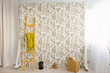 © Sunshine - Exotic photo zone with wooden stairs, books and wicker baskets in the photo studio