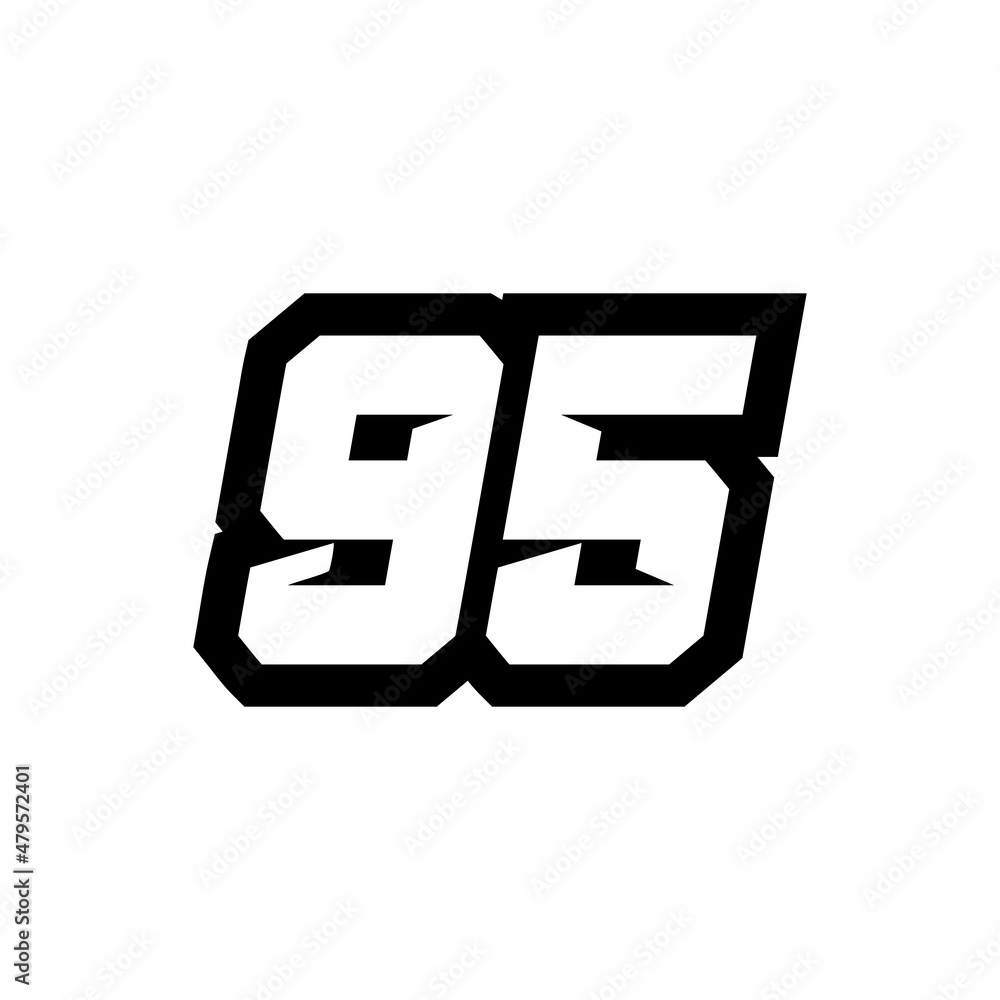 Racing number 95 logo design Stock Vector | Adobe Stock