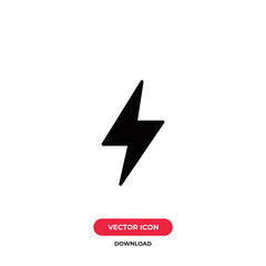 Sticker - Flash icon vector. Thunder sign