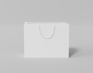 Wall Mural - Empty  shopping bag for branding, white paper bag