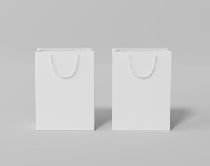 Wall Mural - Empty  shopping bag for branding, white paper bag