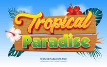 Tropical Paradise Editable Text Style Effect