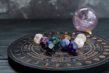 zodiac horoscope with divination dice