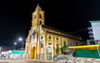 Church at La Merced in Peru at night