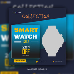 Wall Mural - Smart watch brand product social media post banner