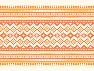 Wall Mural - Geometric ethnic oriental pattern background. Design for texture, wrapping, clothing, batik, fabric, wallpaper and background. Pattern embroidery design.