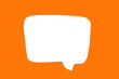 © Michael - Empty white Speech balloon on an orange background