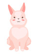 Cute Easter Bunny illustration. Cartoon rabbit character for design.