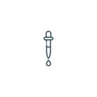 © elfazastuff - Drop Pipet Outline Icon Illustration, Line Icon, Vector, Chemical Lab tools icon.