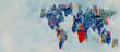 © pronoia - People in the world. Watercolor design element