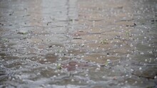 rain, hail, AUTUMN, cobblestones