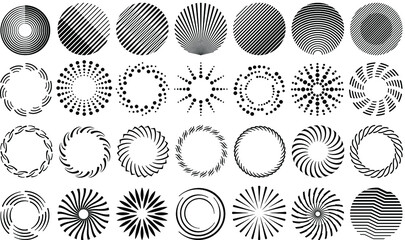 Poster - Abstract сircle design elements. 
Set of different vector geometric shapes for design. 