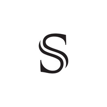 Letter S Double Simple Symbol Logo Vector