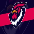 Rooster chicken head mascot logo design for esport sport logo design