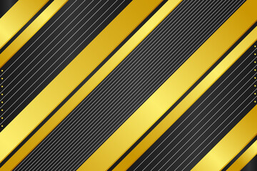 Poster - Modern luxury abstract background design yellow color with line stripes minimal style, vector illustration eps file