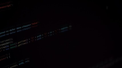 Wall Mural - software code program showing numbers of the html css algorithm