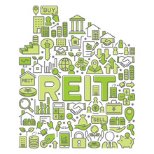REIT（不動産投資信託）　家型のロゴ
