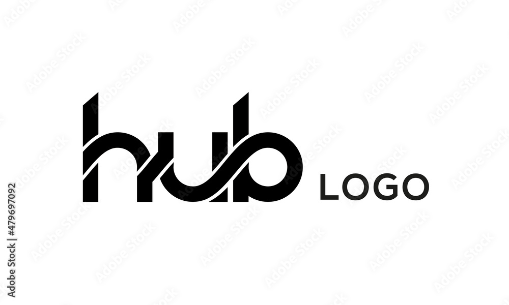 Letter HUB creative logo design vector Stock Vector | Adobe Stock