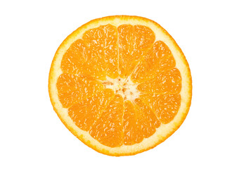 Wall Mural - Sliced large orange isolated