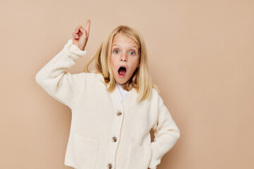 Wall Mural - Portrait of a smiling little cutie with blond hair cropped view