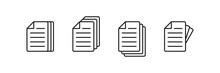 File Icon. Document Vector Icon. Multiple Documents And Files. Data Sign Isolated.