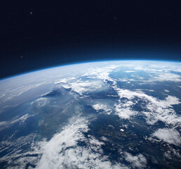 Wall Mural - planet earth in the space. elements of this image furnished by nasa.