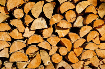 a pile of firewood as a rustic website background 