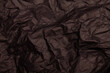 Texture or background of detailed black toned crumpled paper